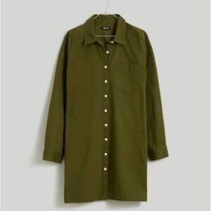 Madewell Olive Green Shirt Dress
